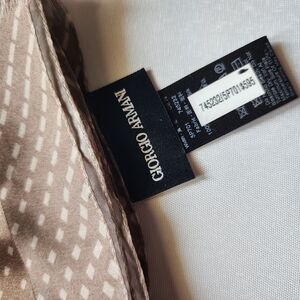 Giorgio Armani Beige Patterned Scarf